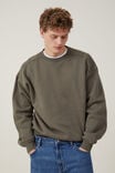 Box Fit Crew Sweater, MILITARY - alternate image 1