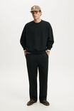 Relaxed Crew Sweater, BLACK - example image 2