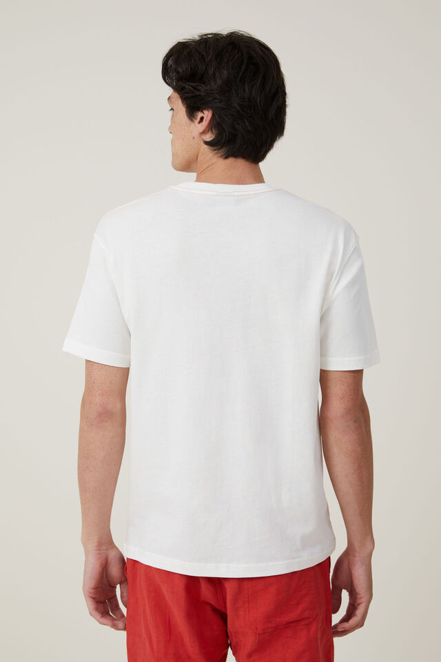 Premium Loose Fit Art T-Shirt, VINTAGE WHITE/SANTORINI STREETS