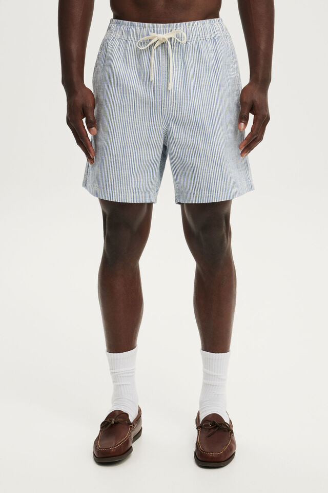 Easy Short, BLUE 50/50 STRIPE