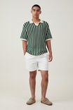 Resort Short Sleeve Polo, GREEN STRIPE - alternate image 2