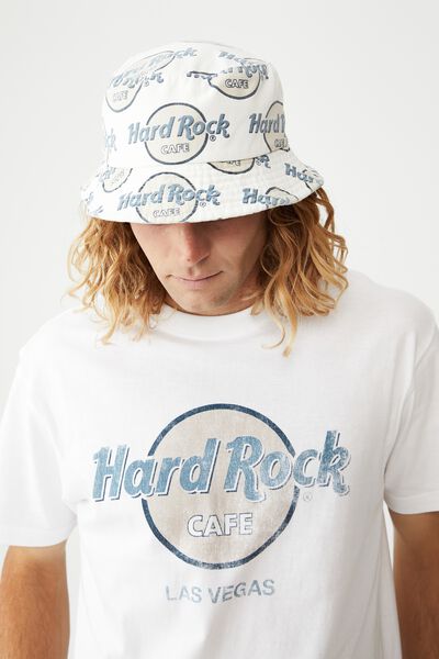 Hard Rock Bucket Hat, LCN HRC WHITE/ HARD ROCK TILE