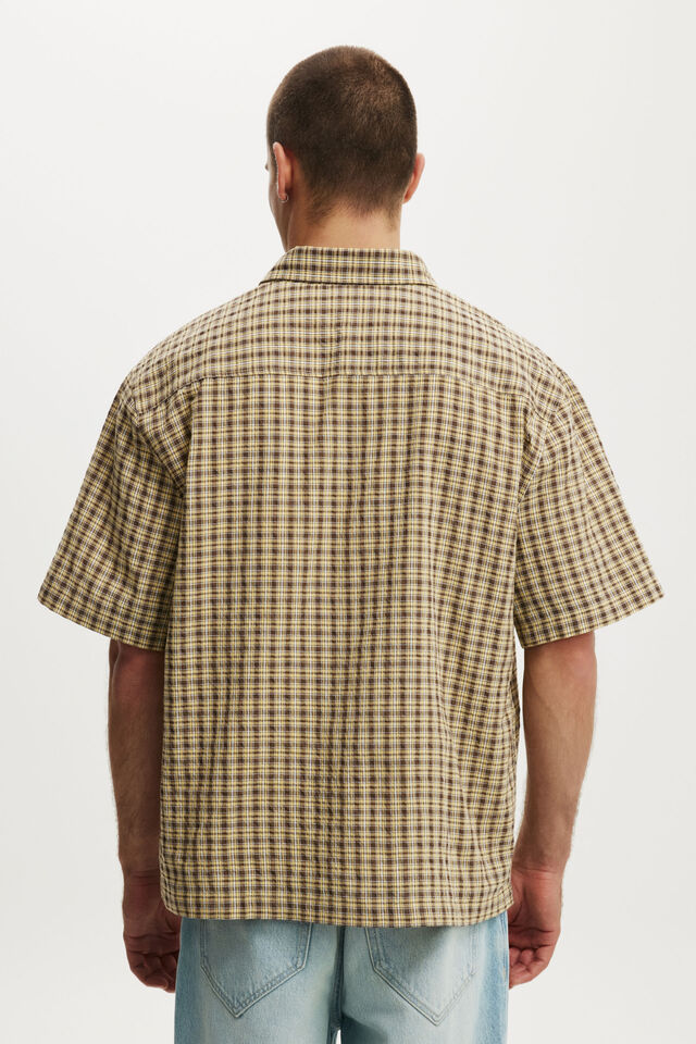 Darcy Short Sleeve Shirt, RETRO YELLOW CHECK