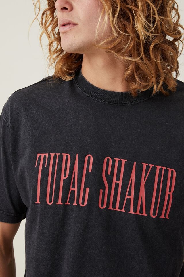 Tupac Loose Fit T-Shirt, LCN BRA BLACK/TUPAC - EYEZ