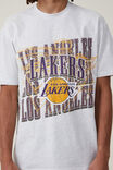 NBA Los Angeles Lakers Loose Fit T-Shirt, LCN NBA WHITE MARLE/LAKERS -VINTAGE COUR - alternate image 4