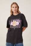 Los Angeles Lakers Nba Loose Fit T-Shirt, LCN NBA WASHED BLACK/LAKERS - LOCK UP - alternate image 2