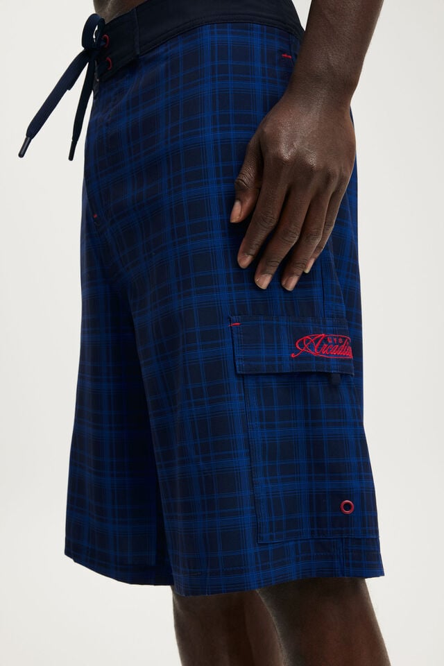 Super Baggy Boardshort, ROYAL BLUE CHECK