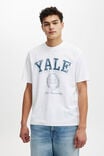 License Loose Fit College T-Shirt, LCN YAL WHITE/YALE - ARCH - alternate image 1