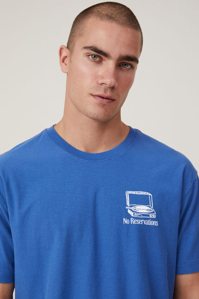 Premium Loose Fit Art T-Shirt, WASHED COBALT/VINYL