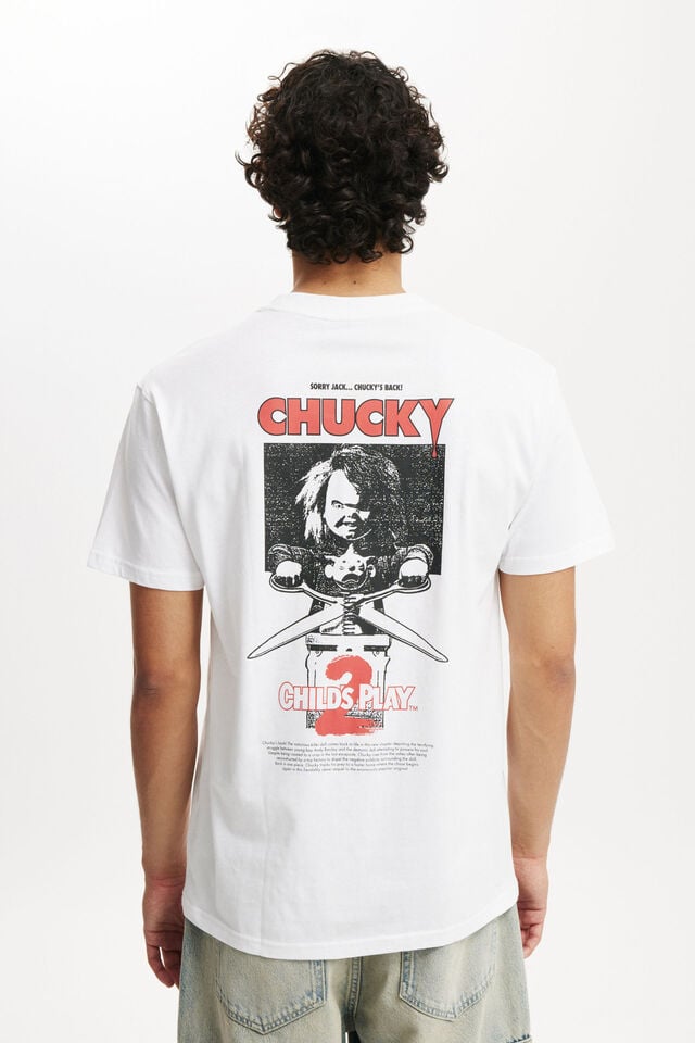 Chucky Loose Fit T-Shirt, LCN UNI WHITE/CHUCKY - CHUCKYS BACK