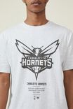 Active Nba Logo T-Shirt, LCN NBA WHITE MARLE / CHARLOTTE HORNETS - alternate image 4