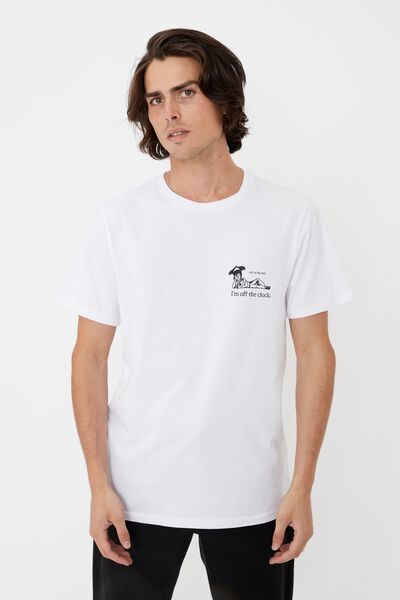 Tbar Art T-Shirt, WHITE/OFF THE CLOCK