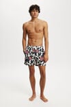 Stretch Swim Short, BLACK ABSTRACT - alternate image 1