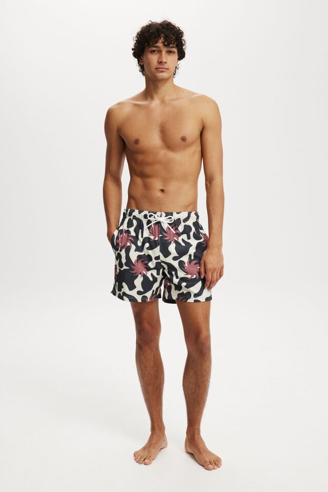 Stretch Swim Short, BLACK ABSTRACT