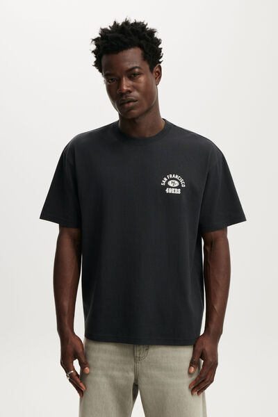 Everyday Fit Nfl T-Shirt, LCN NFL - WASHED BLACK - 49ERS HELMET