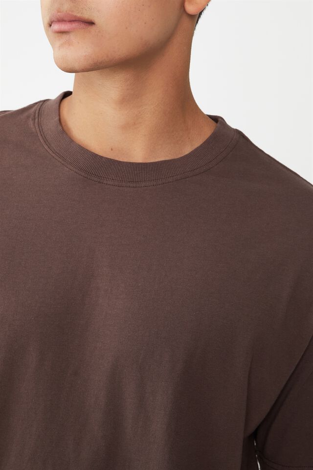 Organic Loose Fit T-Shirt, WASHED CHOCOLATE