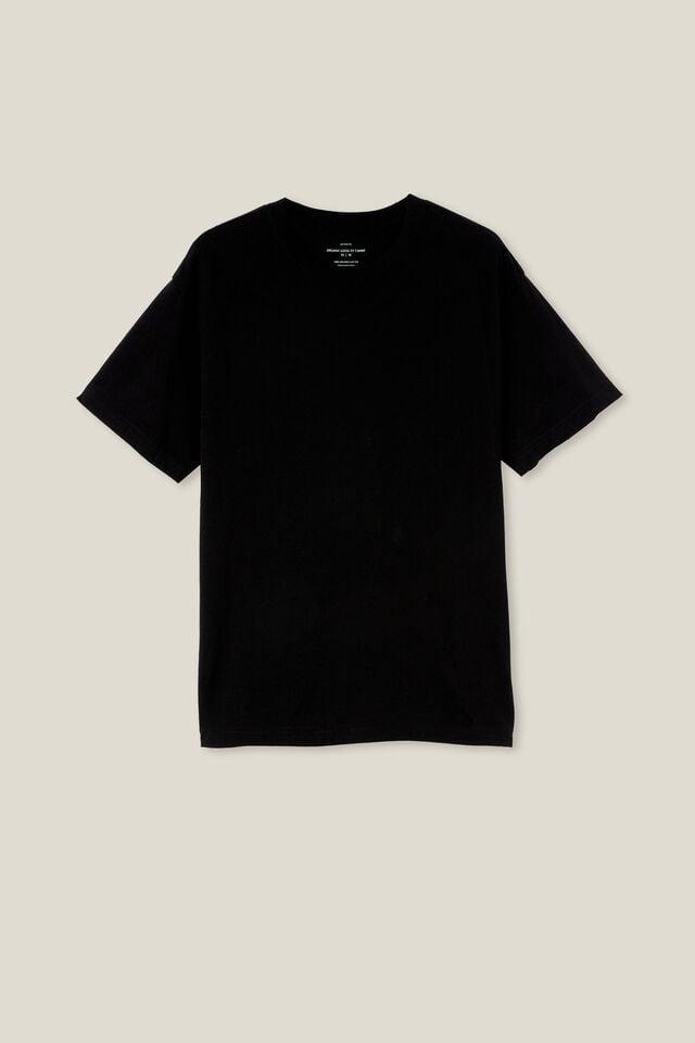 Camiseta - Organic Loose Fit T-Shirt, BLACK