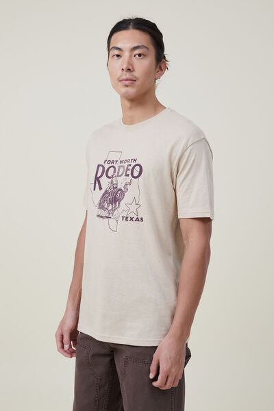 Camisas - LOOSE FIT SOUVENIR T-SHIRT, STONE CLAY/FORT WORTH