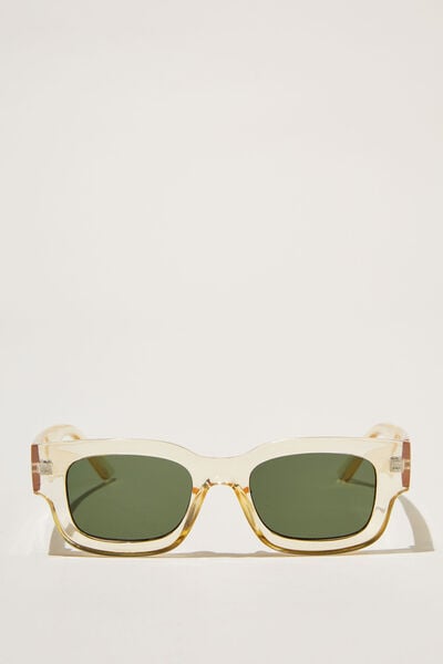 Short - The Relax Sunglasses, YELLOW CRYSTAL/GREEN