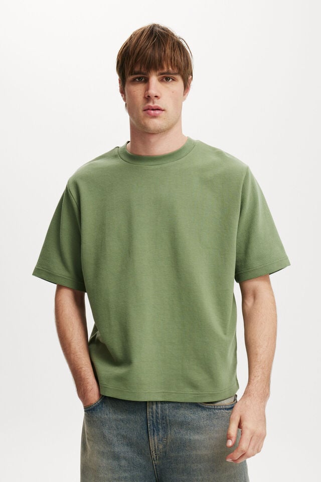 Cropped T-Shirt, SAGE TEXTURE