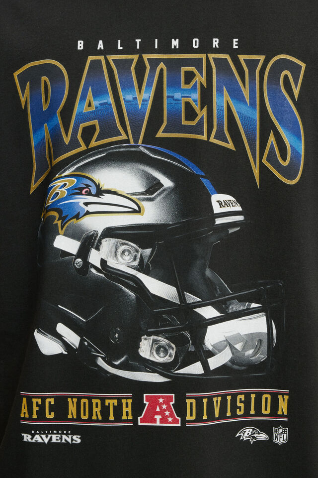 Everyday Fit Exclusive Nfl T-Shirt, LCN NFL BLACK - RAVENS - HELMET