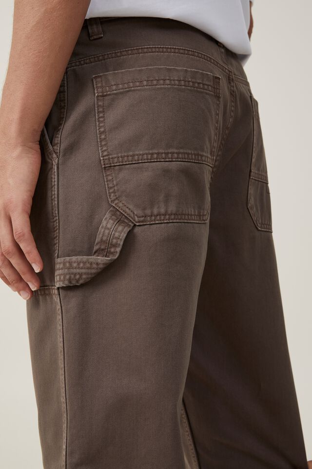Loose Fit Pant, WASHED CHOCOLATE KNEE PATCH TWILL