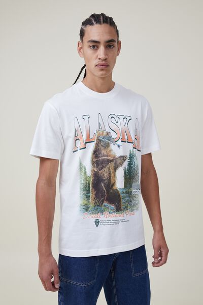 Premium Loose Fit Art T-Shirt, VINTAGE WHITE/DENALI PARK