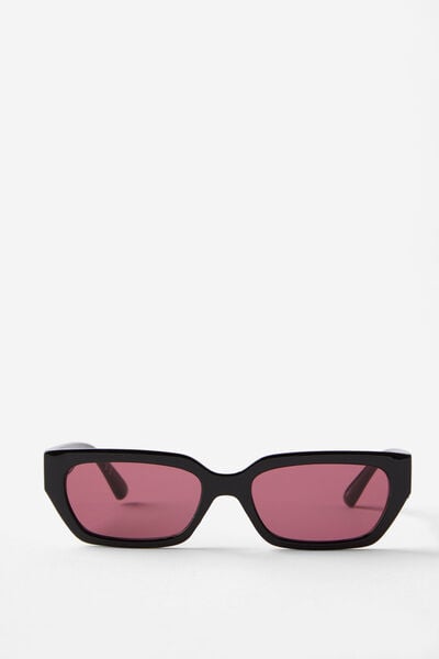 The Razor Sunglasses, BLACK/BURGUNDY