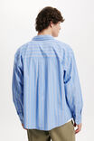 Oversized Long Sleeve Shirt, CORNFLOUR WHITE STRIPE - alternate image 3