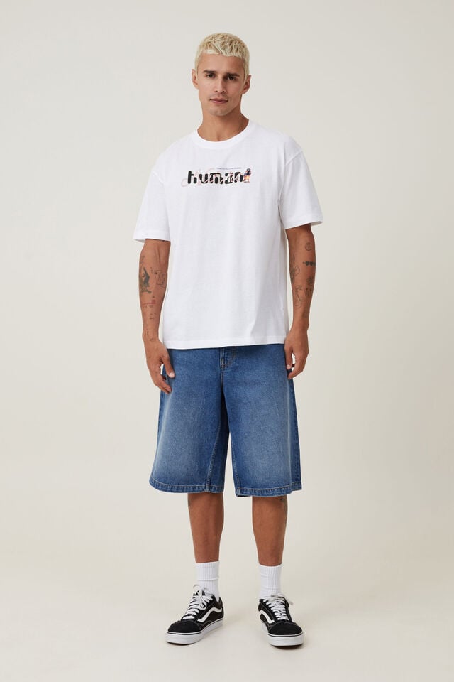 Loose Fit Art T-Shirt, WHITE / HUMAN NATURE
