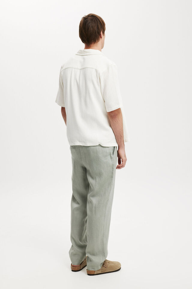 Linen Pleat Pant, WASHED MILITARY