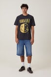 Nirvana Loose Fit T-Shirt, LCN MT BLACK/NIRVANA - SMILEY HALF - vista alternativa 2