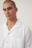 Capri Short Sleeve Shirt, WHITE BROIDERIE - alternate image 4