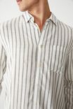 Ashby Long Sleeve Shirt, NATURAL MICRO STRIPE