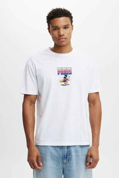 Loose Fit Pop Culture T-Shirt, LCN DIS WHITE / TRACK STAR