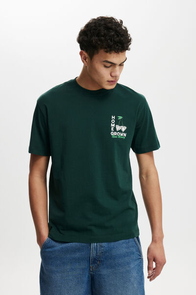 Loose Fit Art T-Shirt, PINENEEDLE GREEN/NEW MONEY