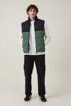 Recycled Puffer Vest, GREEN PANEL - alternate image 2
