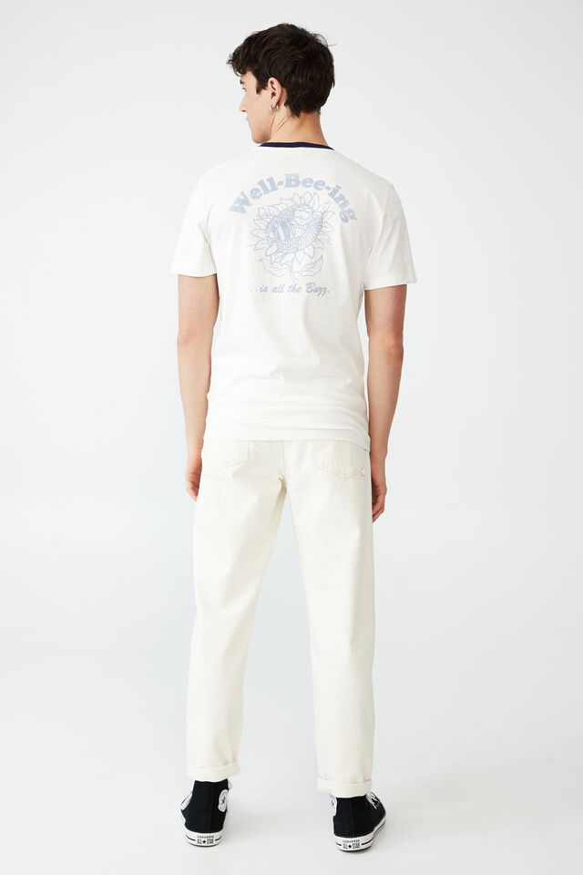 Tbar Art T-Shirt, VINTAGE WHITE/INDIGO/WELL BEE-ING