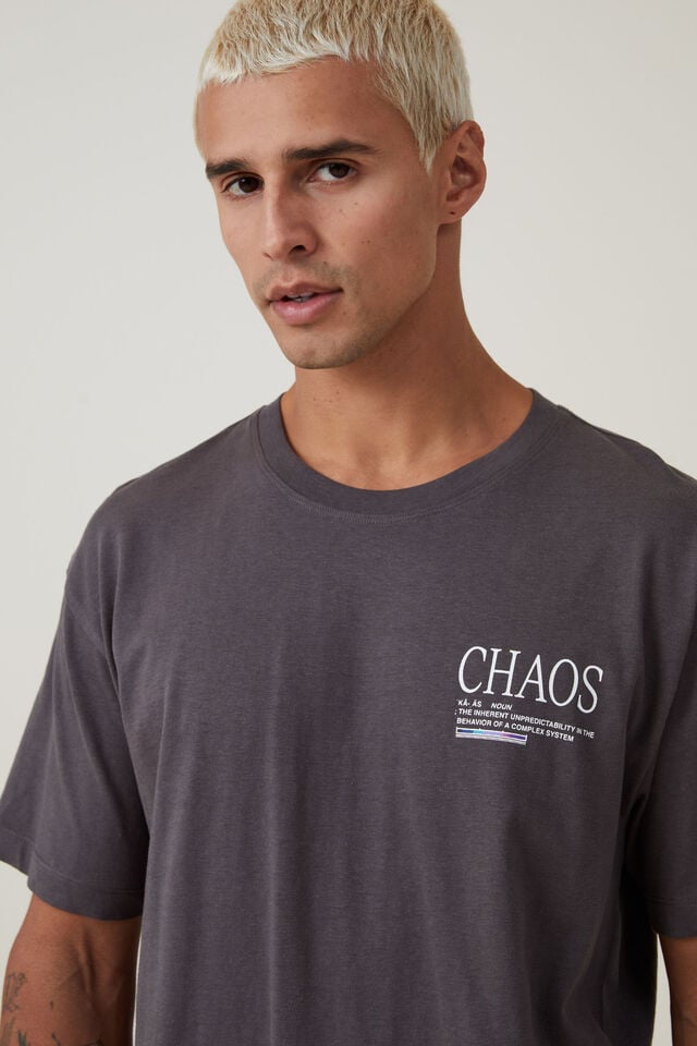 Loose Fit Art T-Shirt, FADED SLATE / CHAOS