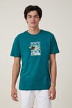 Premium Loose Fit Art T-Shirt, EMERALD/MONTE CARLO - alternate image 1