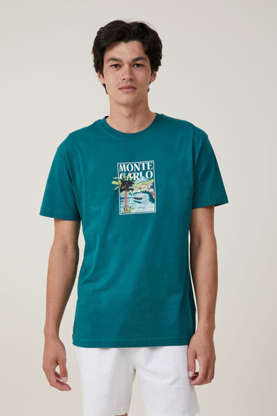 Premium Loose Fit Art T-Shirt, EMERALD/MONTE CARLO