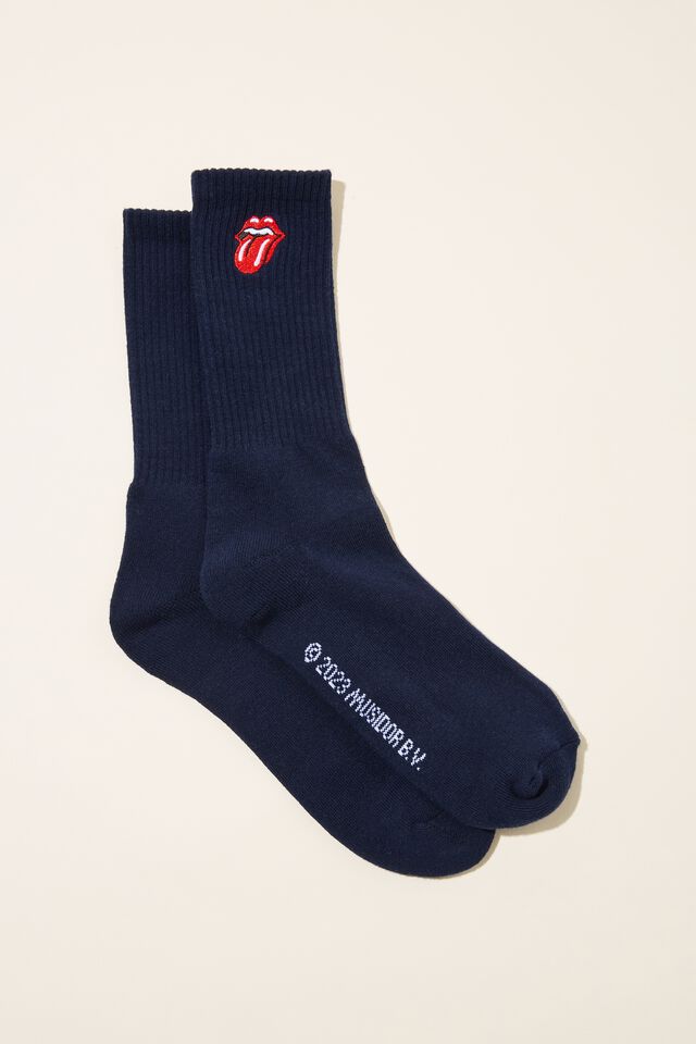 Rolling Stones Socks, LCN BRA NAVY/CLASSIC LICK