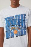 New York Knicks Nba Loose Fit T-Shirt, LCN NBA WHITE MARLE/KNICKS-VINTAGE COU - alternate image 4