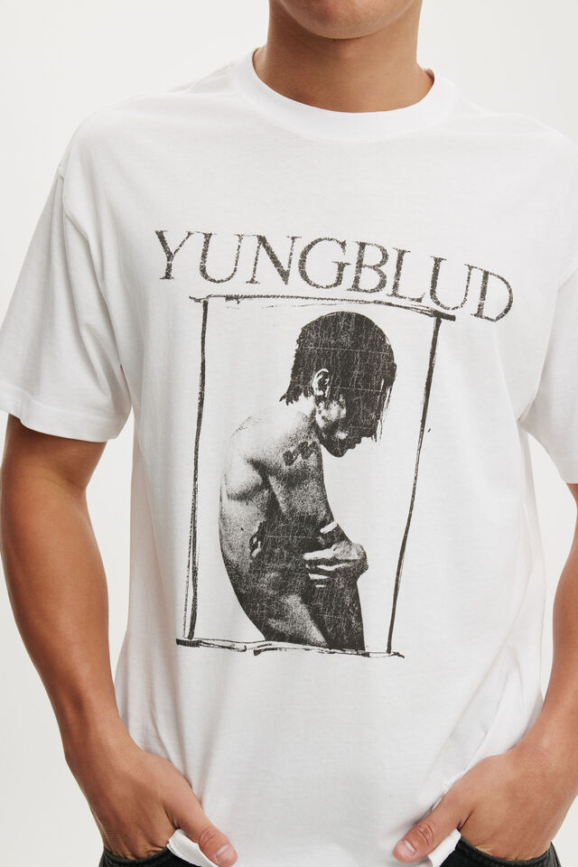Everyday Fit Exclusive Music T-Shirt, LCN BRA WHITE / YUNGBLUD - PHOTO