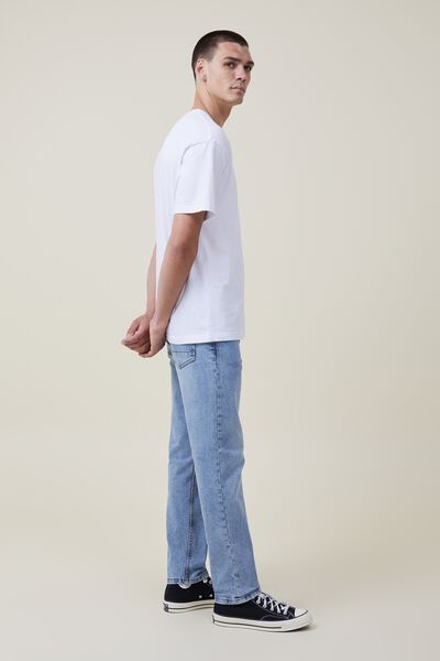 Slim Straight Jean, MID BLUE