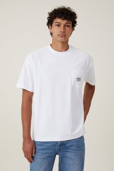 Shifty Boys Pocket T-Shirt, WHITE / SHIFTY BOYS PIP