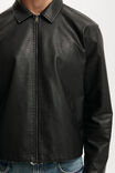 Faux Leather Harrington, VINTAGE BLACK - alternate image 4