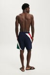 Baggy Swim Short, NAVY NAUTICAL DIAGONAL STRIPE - example image 3