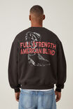 Box Fit Graphic Crew Sweater, WASHED BLACK / AMERICAN BLEND - alternate image 3