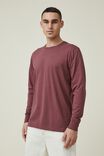 Camiseta - Organic Long Sleeve T-Shirt, AGED WINE - vista alternativa 1